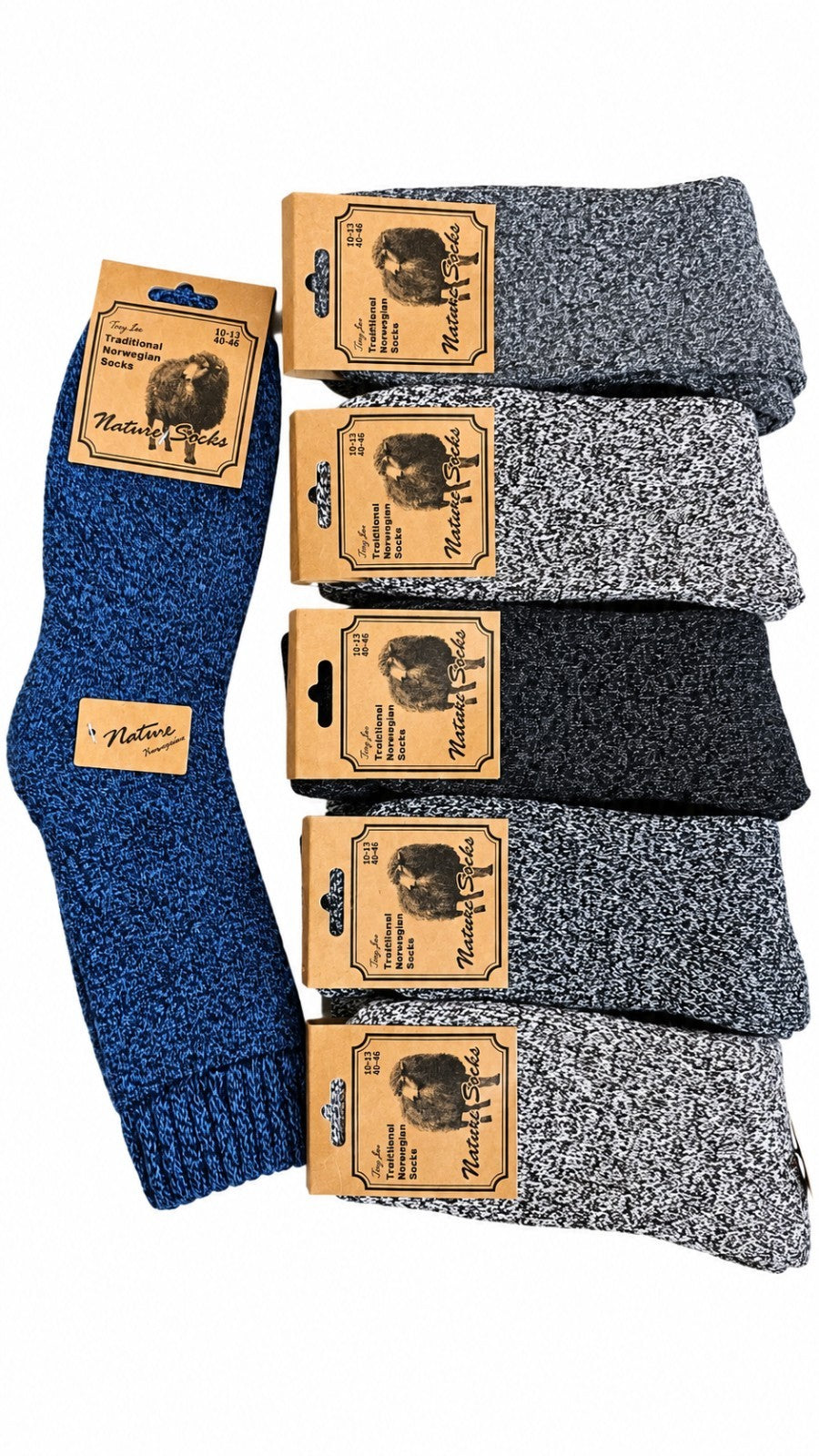 Men's Thermal Alpaca Wool Blend Socks, 6 Pairs