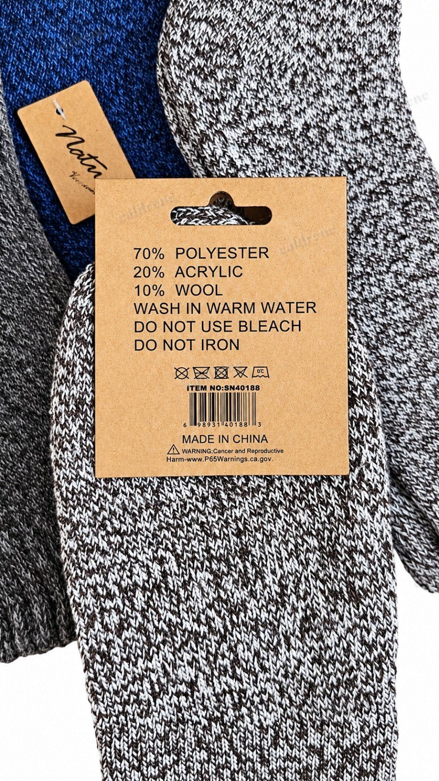 Men's Thermal Alpaca Wool Blend Socks, 6 Pairs – view 3