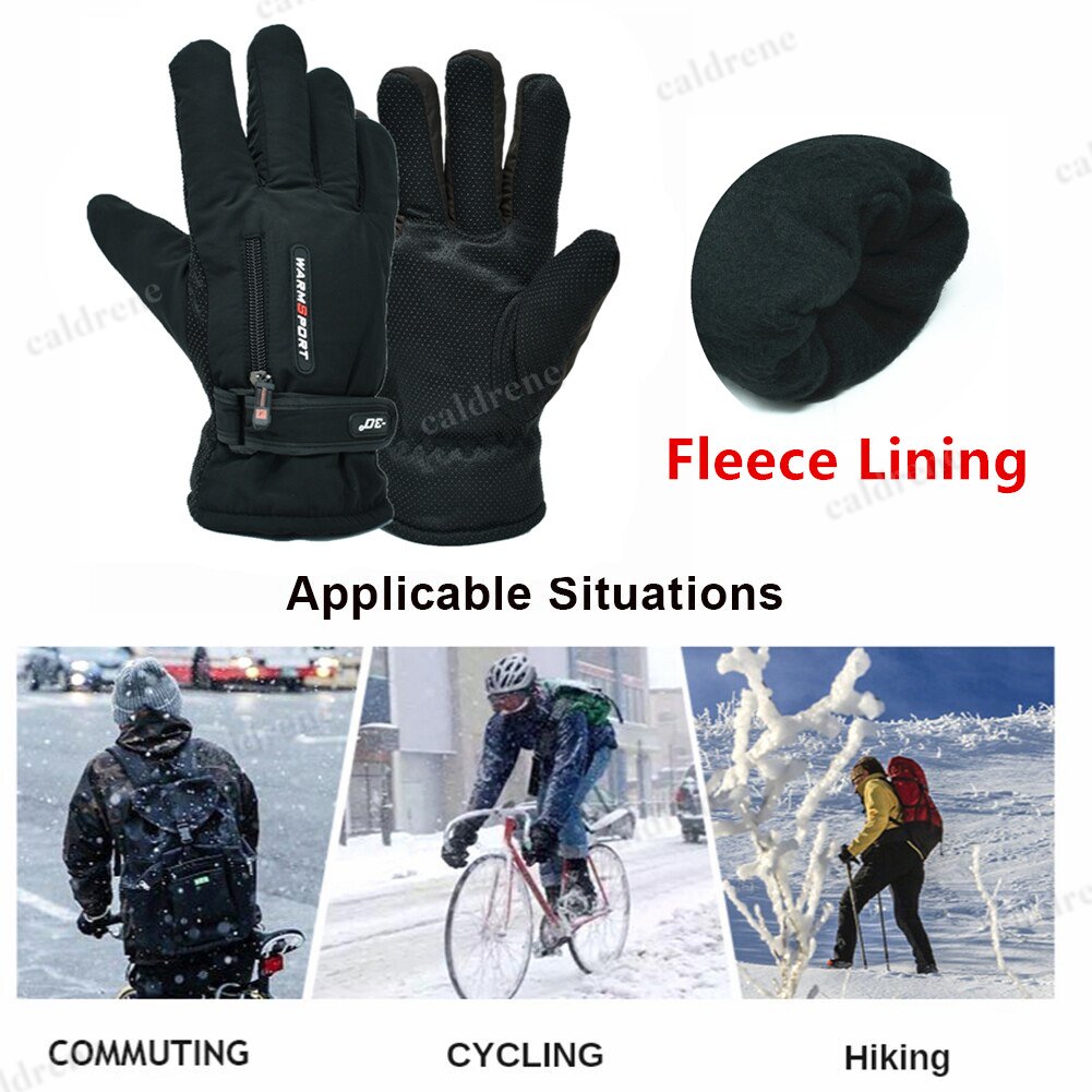 Men's Waterproof Fleece Thermal Ski and Snowboard Gloves – view 3