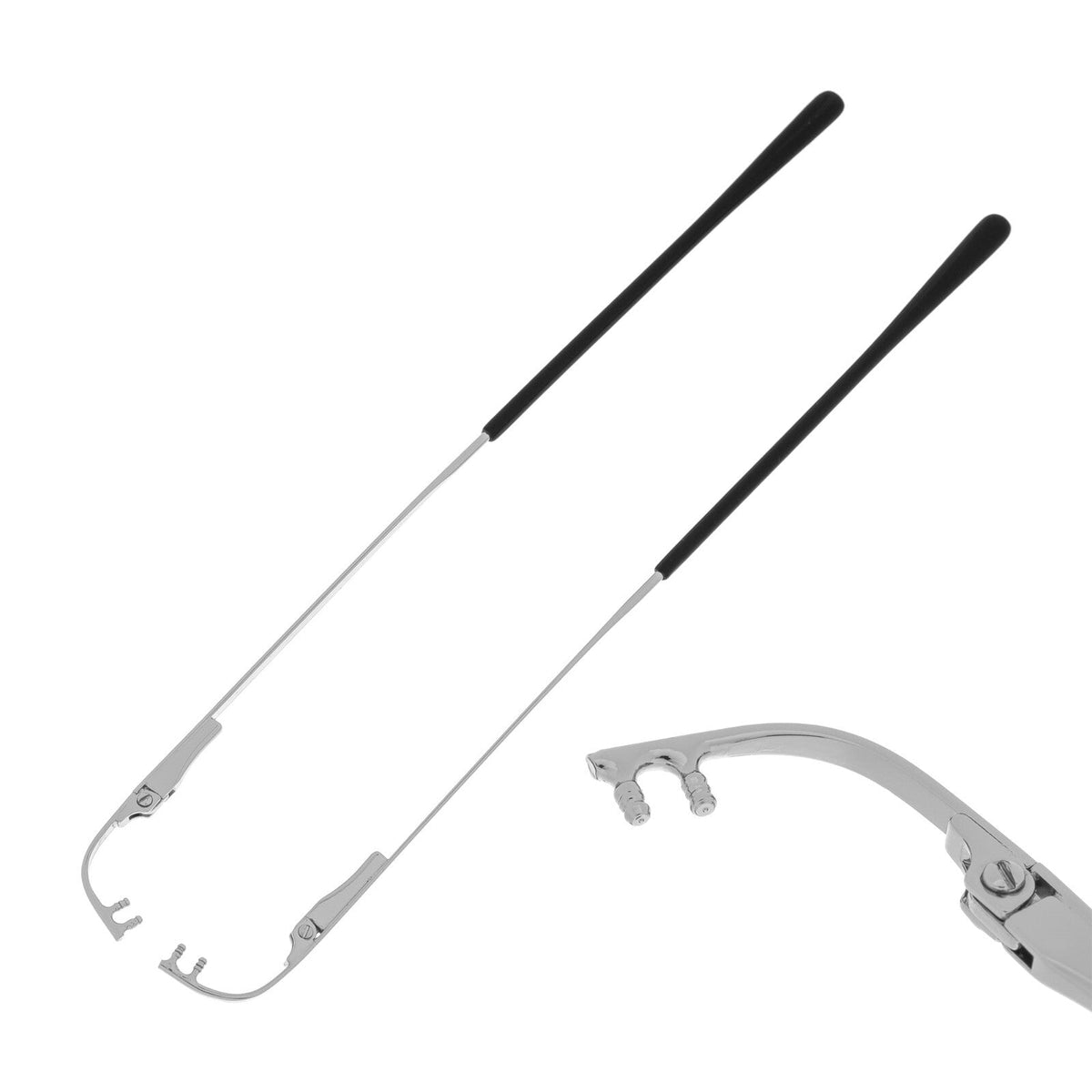 Metal Rimless Eyeglass Temple Arms with End Tips
