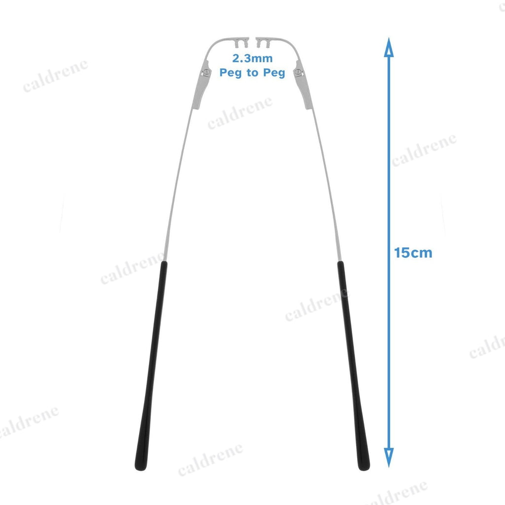 Metal Rimless Eyeglass Temple Arms with End Tips – view 2