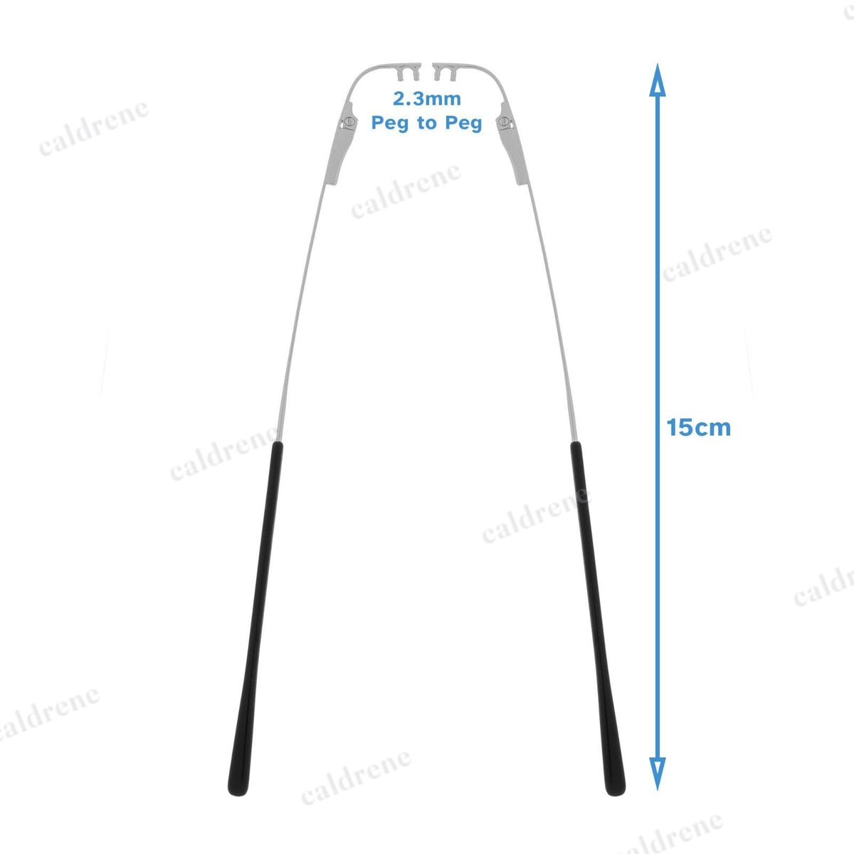 Metal Rimless Eyeglass Temple Arms with End Tips – view 2