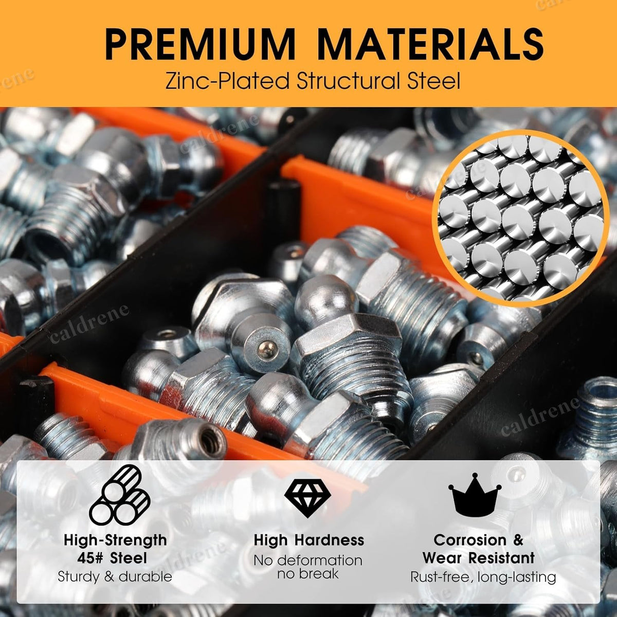 Metric and SAE Hydraulic Grease Zerk Fittings Assortment, 220 Pack – view 6