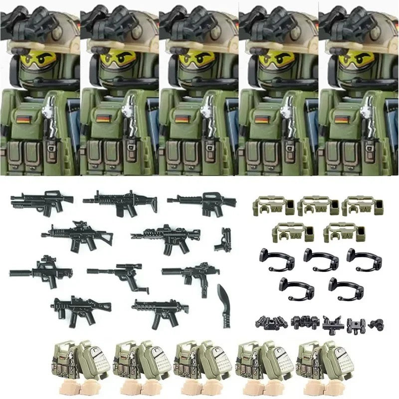Military Special Operations Army Building Blocks Figures Vehicle Set Kit – SDU-5PCS FIGURE