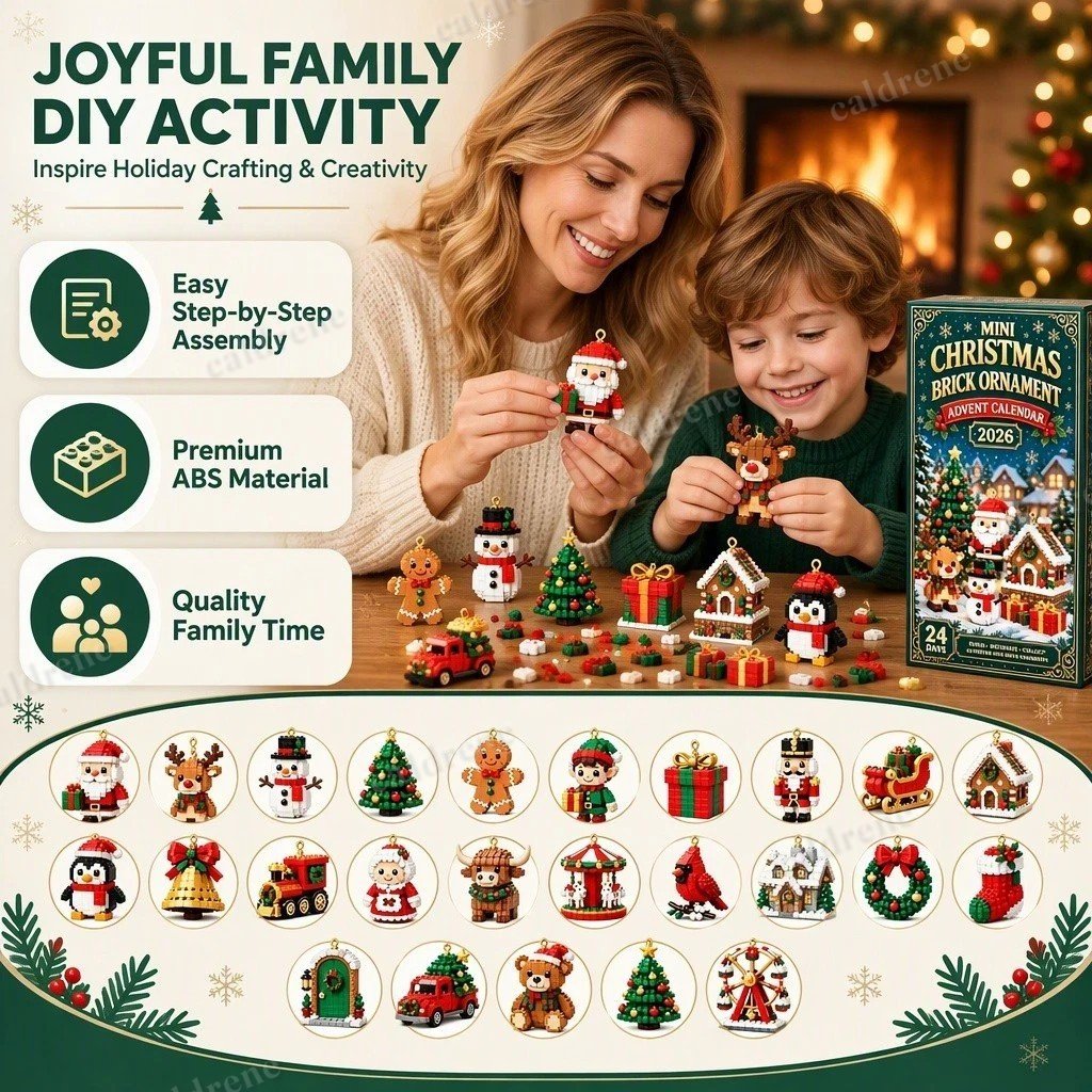 Mini Christmas Ornament Building Brick Advent Calendar 2026 – view 2