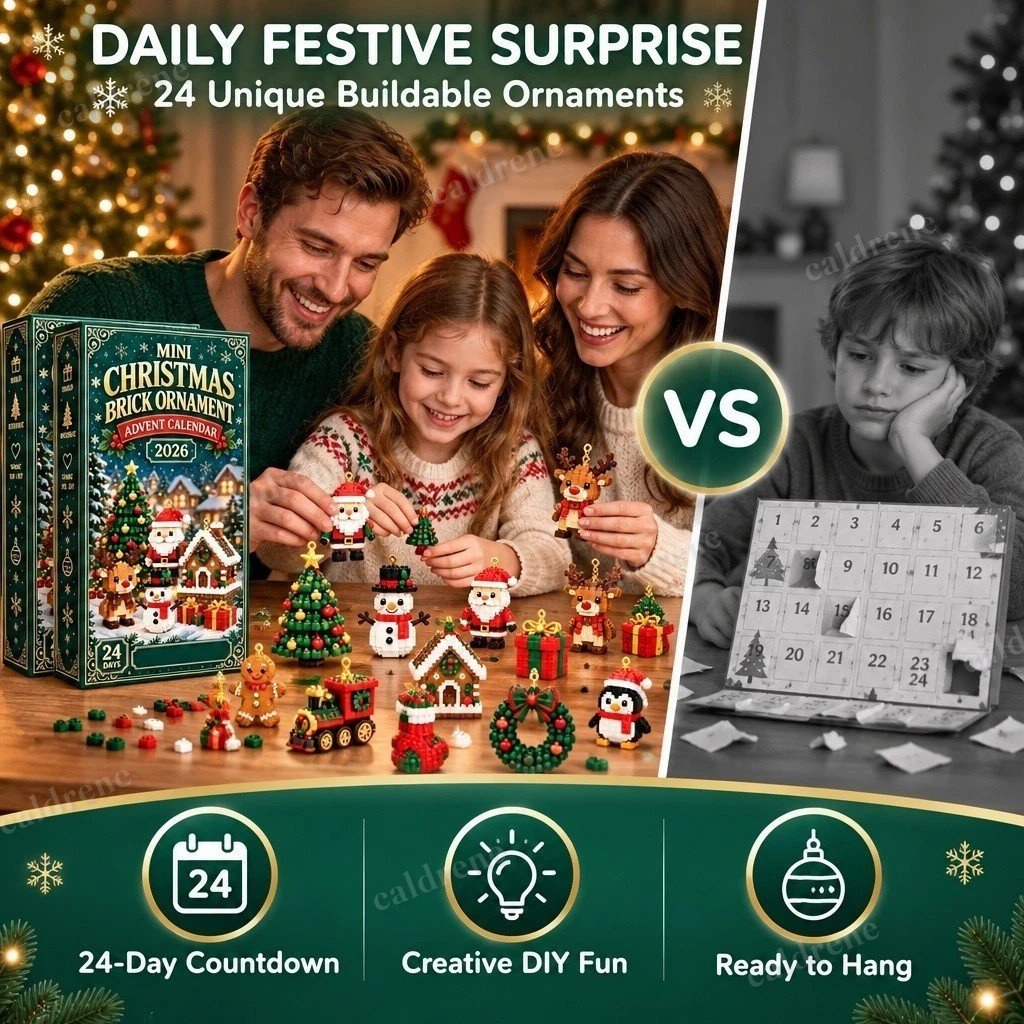 Mini Christmas Ornament Building Brick Advent Calendar 2026 – view 3