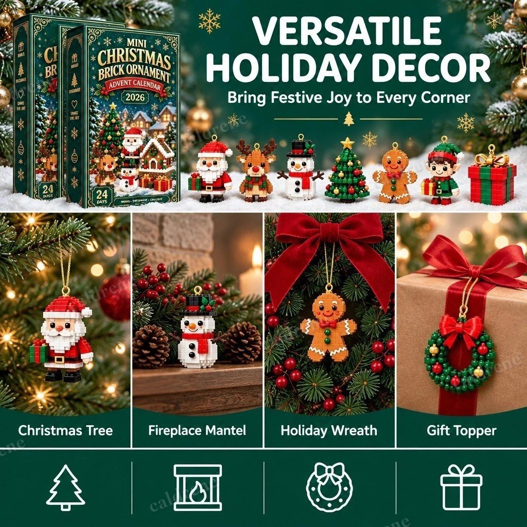 Mini Christmas Ornament Building Brick Advent Calendar 2026 – view 6