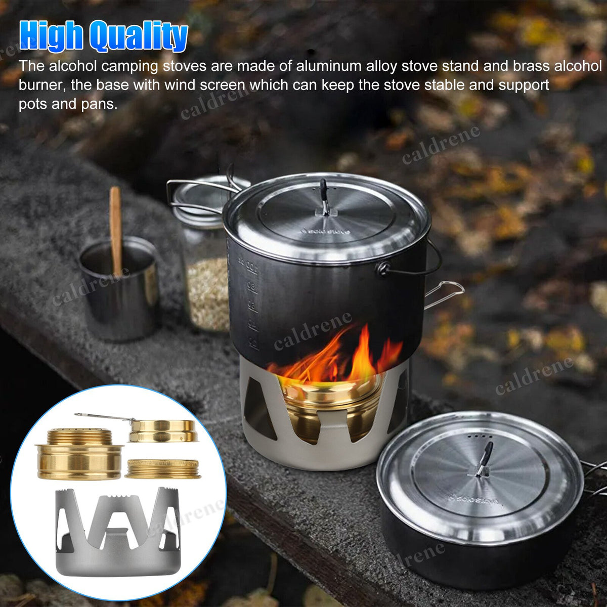Mini Portable Alcohol Stove Burner for Backpacking – view 2