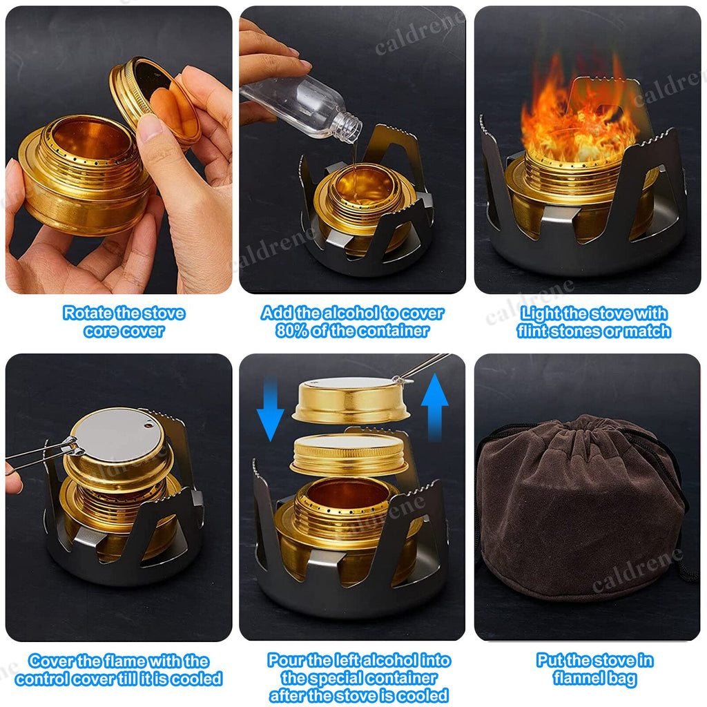 Mini Portable Alcohol Stove Burner for Backpacking – view 6