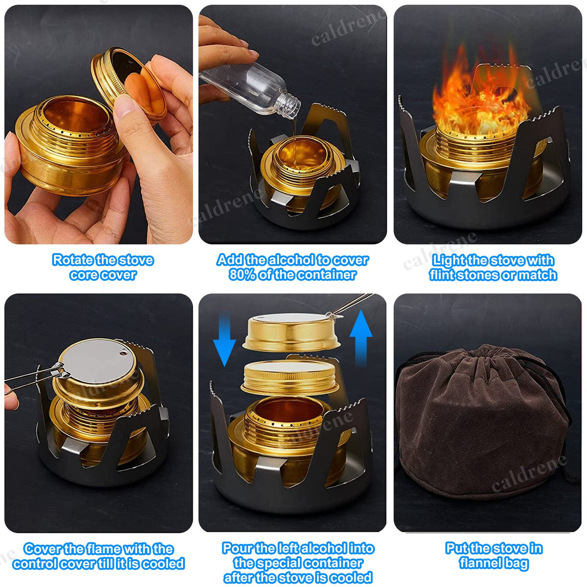 Mini Portable Alcohol Stove Burner for Backpacking – view 6