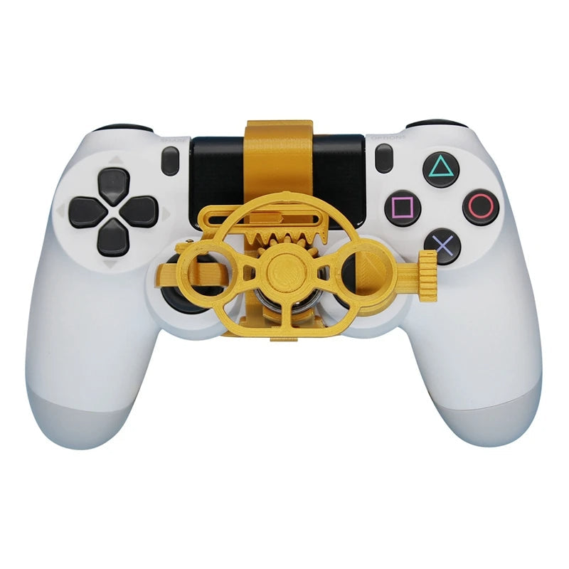 Mini Steering Wheel Game Controller Attachment – Gold