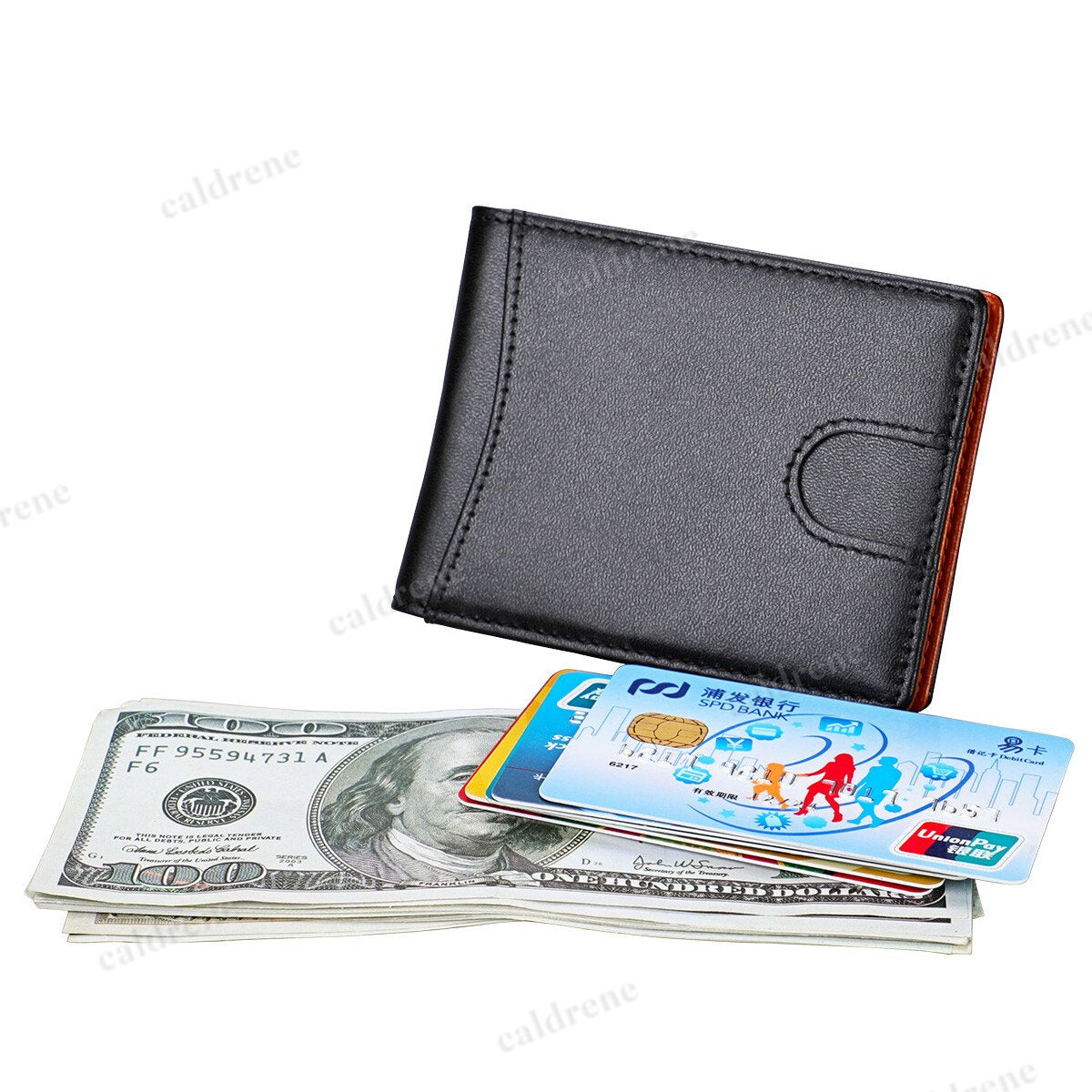 Minimalist Slim RFID Blocking Wallet with Money Clip for Men – view 10