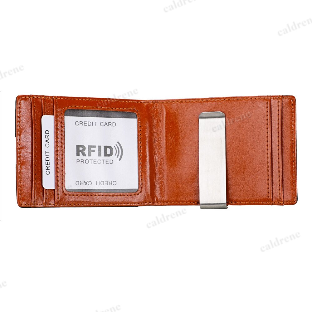 Minimalist Slim RFID Blocking Wallet with Money Clip for Men – view 3