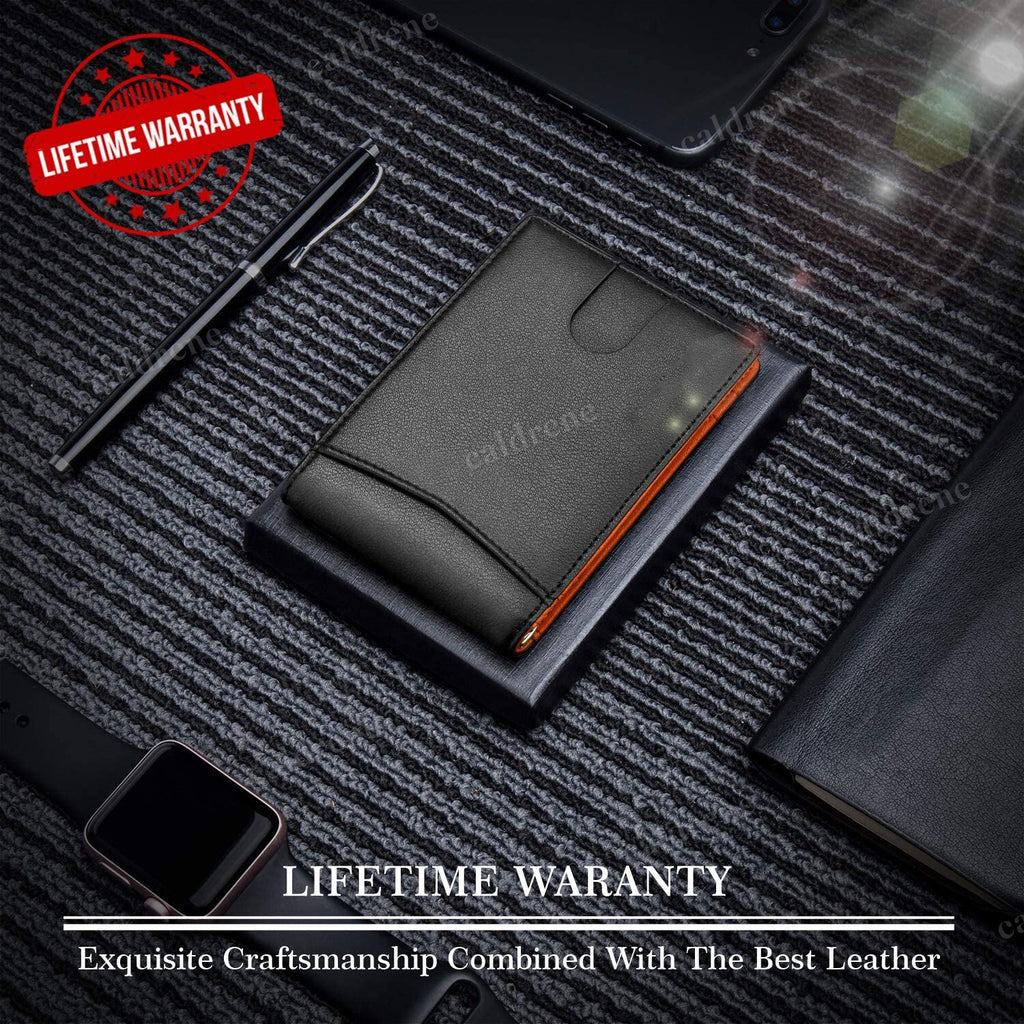 Minimalist Slim RFID Blocking Wallet with Money Clip for Men – view 7