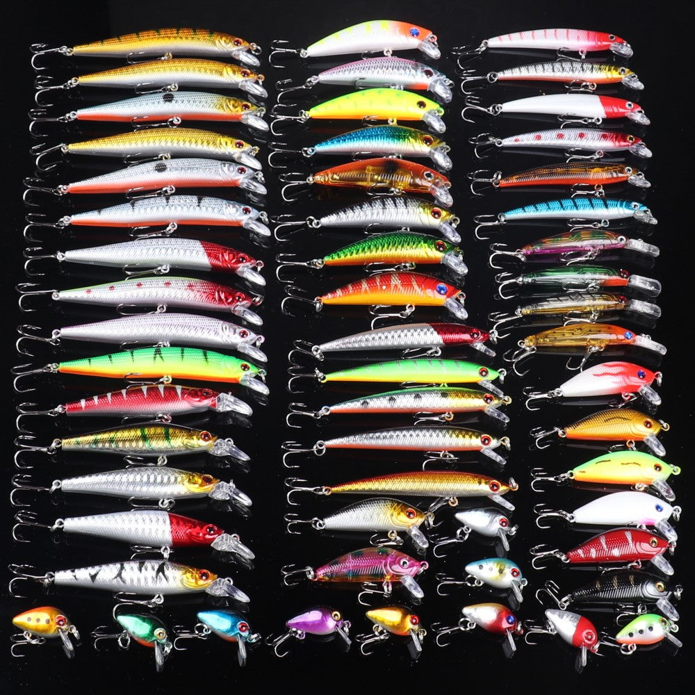 Minnow Fishing Lure Kit, 56 Pieces