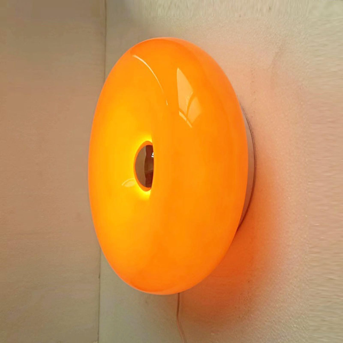 Modern Donut LED Table Lamp, Orange