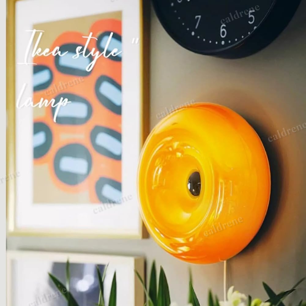 Modern Donut LED Table Lamp, Orange – view 2