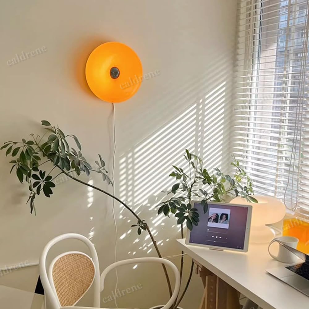 Modern Donut LED Table Lamp, Orange – view 5