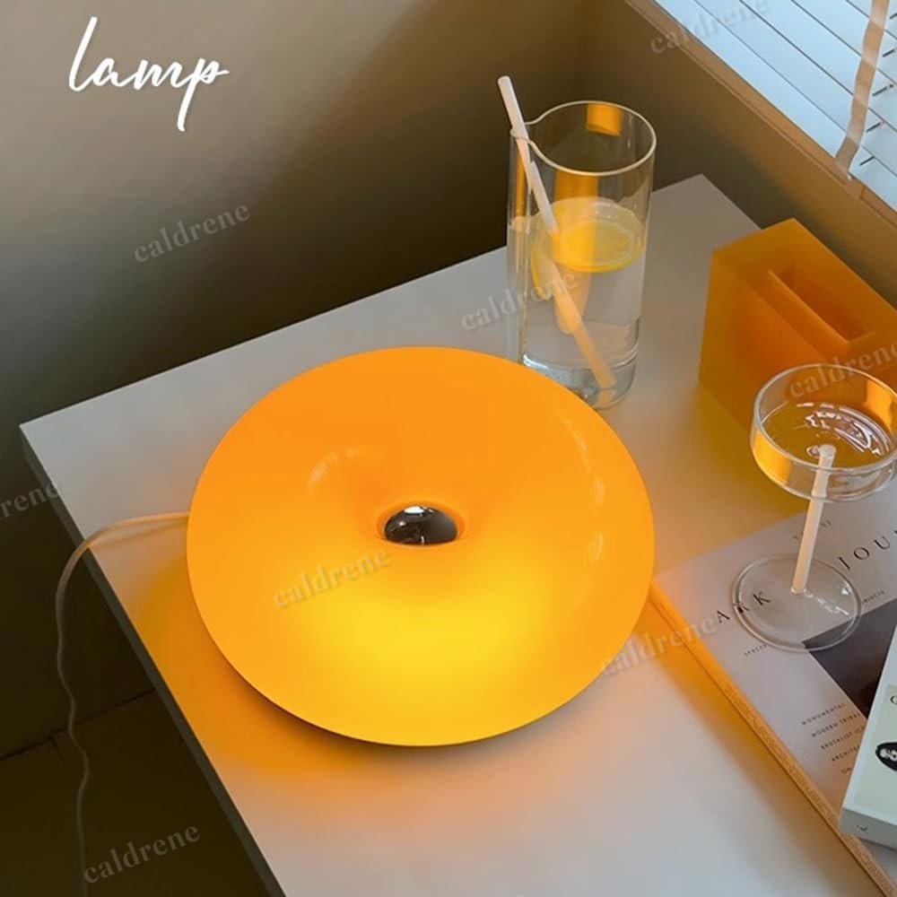 Modern Donut LED Table Lamp, Orange – view 6