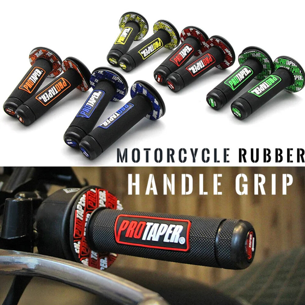 Motorcycle Handle Grips for 7/8" Bars – Rubber Gel Comfort