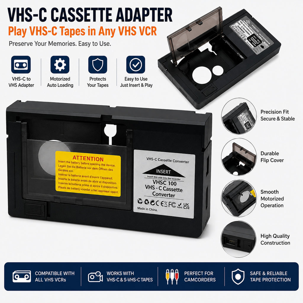 Motorized VHS-C Cassette Adapter