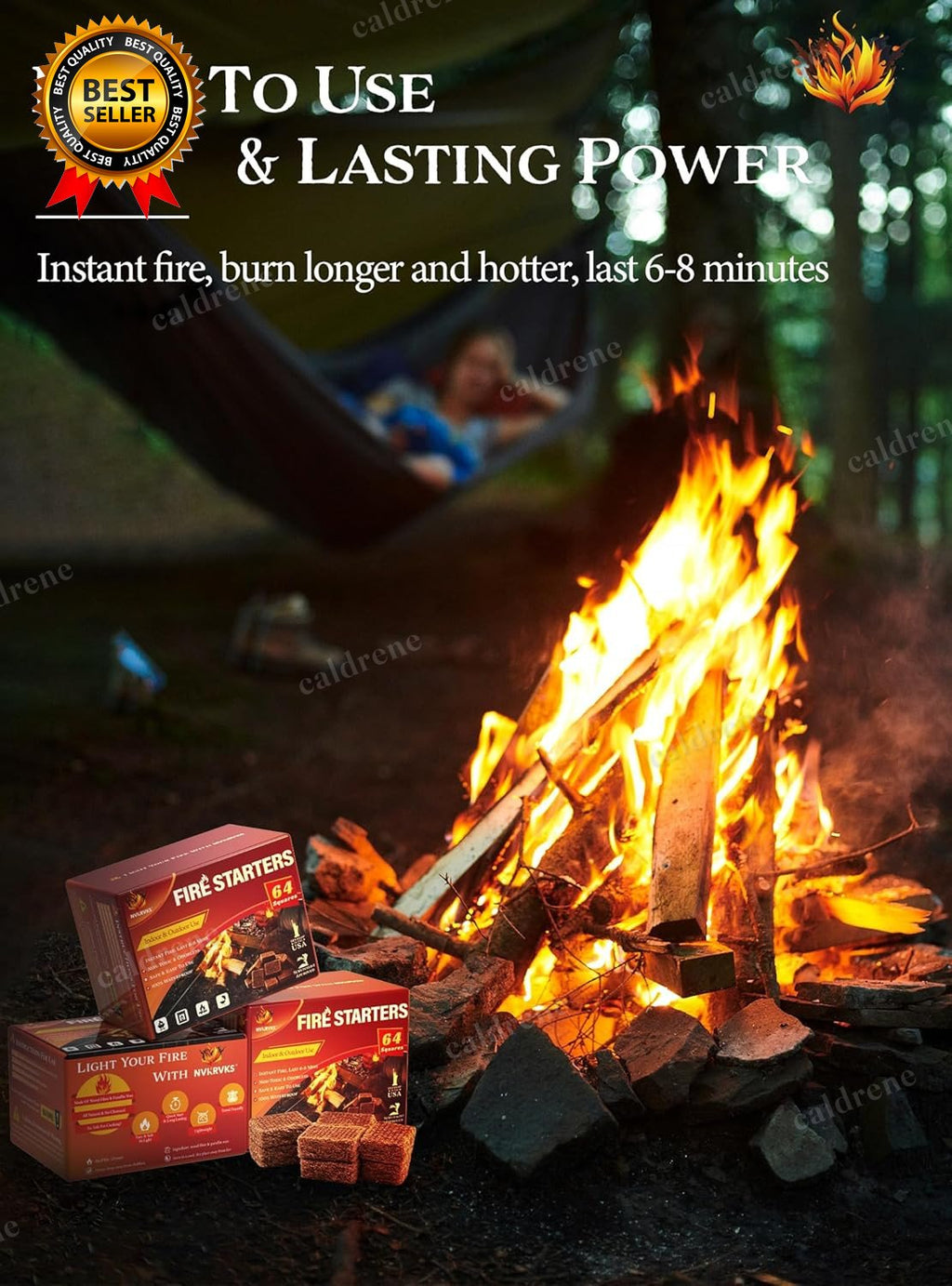 Natural Odorless Fire Starter Squares, 192 Pack – view 2