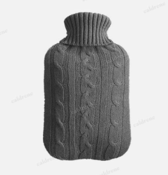 Natural Rubber Hot Water Bottle 2L with Fleece Knit Cover, 2 Pack – view 5