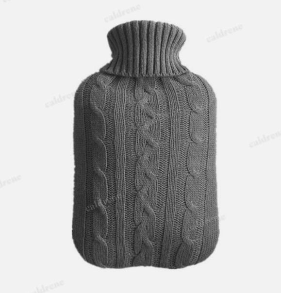 Natural Rubber Hot Water Bottle 2L with Fleece Knit Cover, 2 Pack – view 9