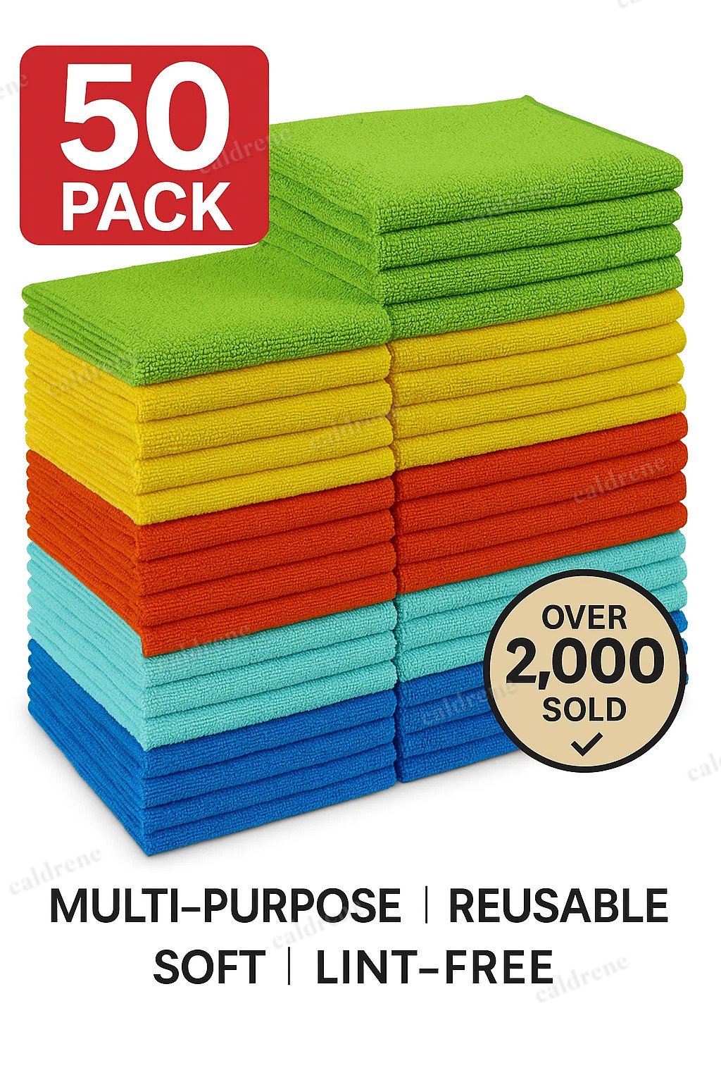 No-Scratch Microfiber Car Detailing Cleaning Cloths, 50 Pack – view 9