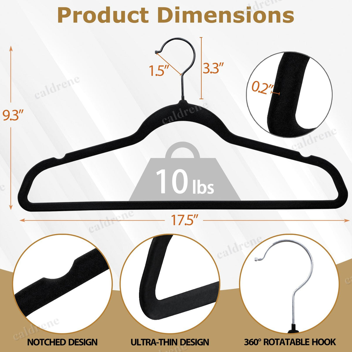 Non-Slip Velvet Hangers, 100 Pack – view 4