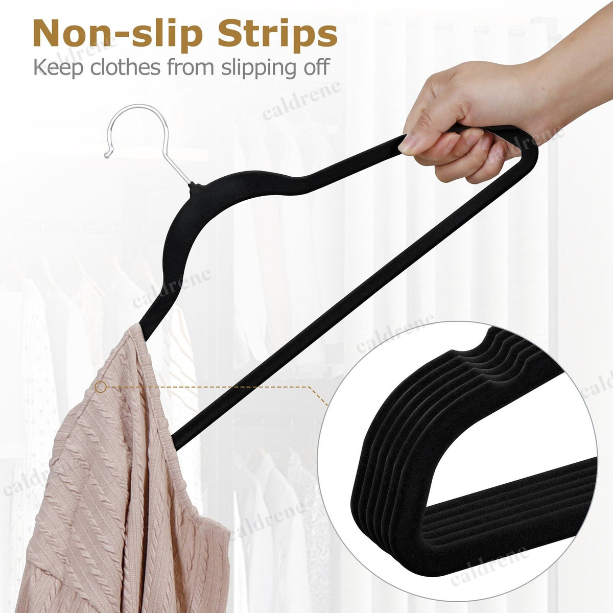 Non-Slip Velvet Hangers, 100 Pack – view 5