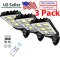 Outdoor Solar Wall Lights LED Motion Sensor 3 Modes, 3 Pack