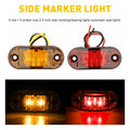 Oval LED Side Marker Clearance Lights, Red and Amber, 10 Pack