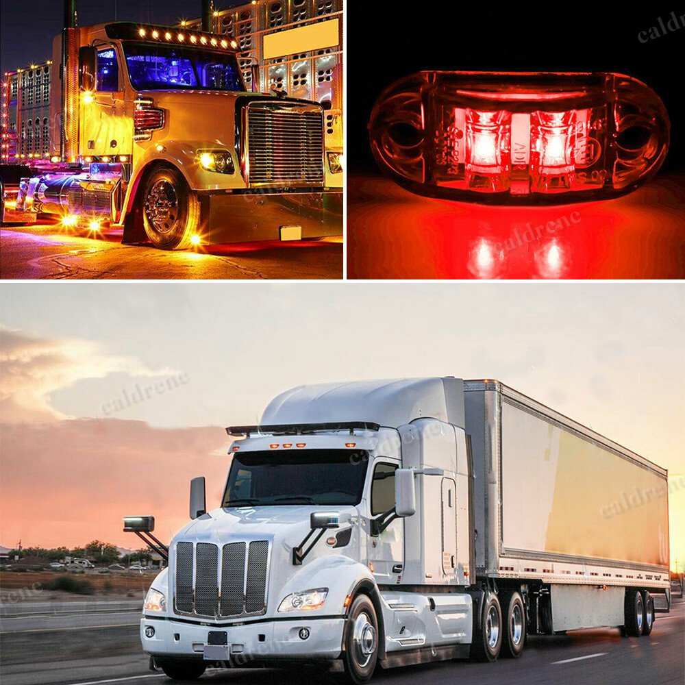 Oval LED Side Marker Clearance Lights, Red and Amber, 10 Pack – view 10