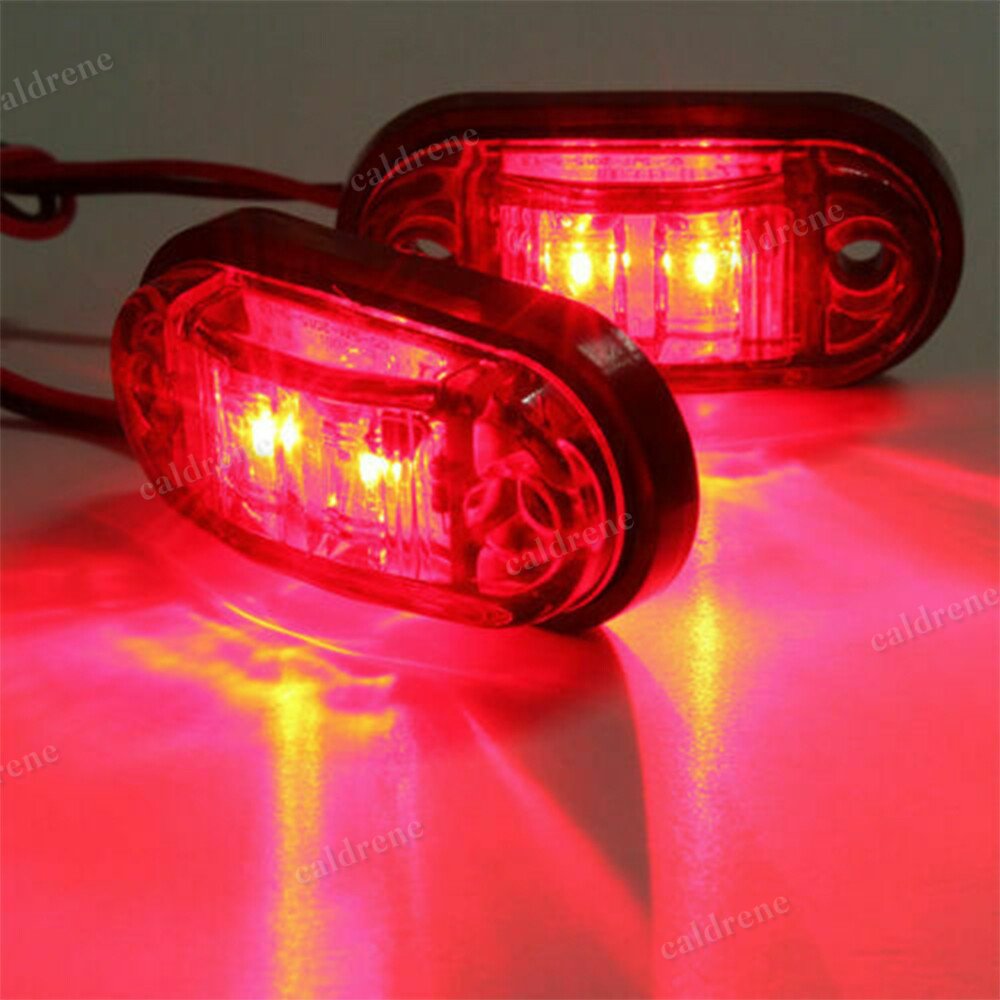 Oval LED Side Marker Clearance Lights, Red and Amber, 10 Pack – view 7