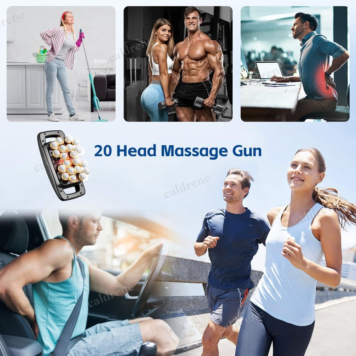 Percussion Massage Gun with 20 Heads – view 8