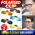 Photochromic Polarised Clip-On Sunglasses for Outdoor Activities