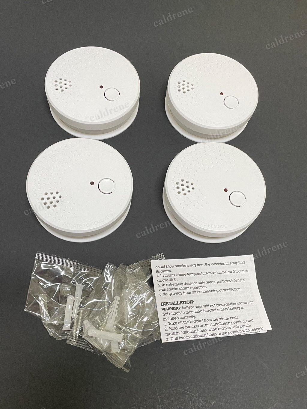 Photoelectric Smoke Alarm with 9V Batteries, 4 Pack – view 2