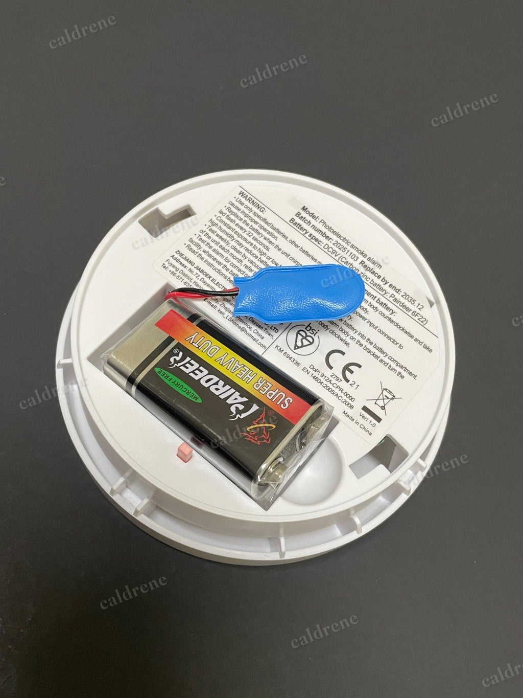 Photoelectric Smoke Alarm with 9V Batteries, 4 Pack – view 4