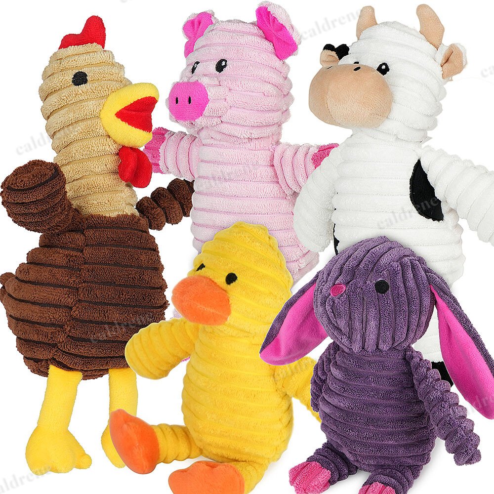 Plush Squeaky Dog Toys, 5 Pack – view 2