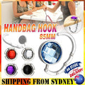 Portable Alloy Folding Table Hanger Foldable Purse Bag Holder Handbag Hook AU