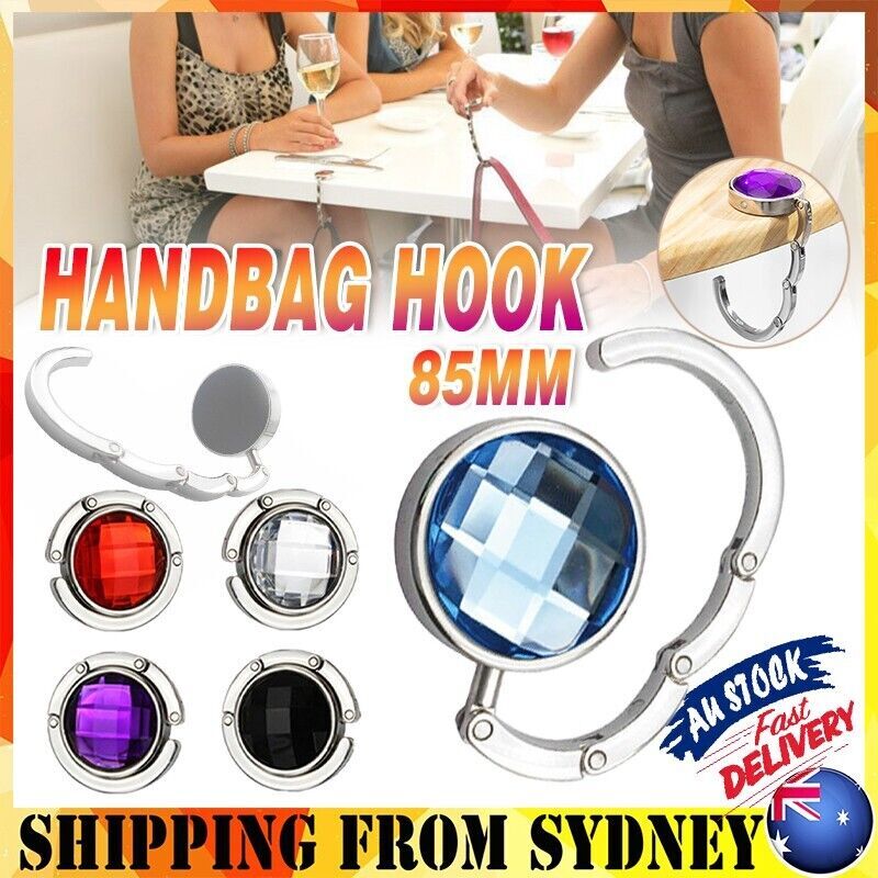 Portable Alloy Folding Table Hanger Foldable Purse Bag Holder Handbag Hook AU