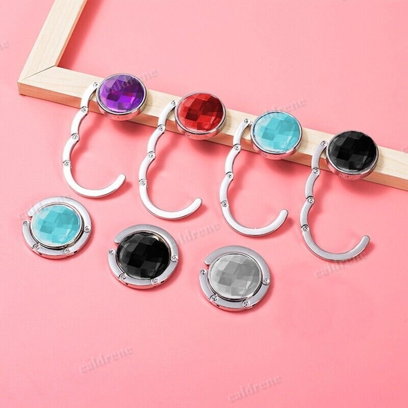 Portable Alloy Folding Table Hanger Foldable Purse Bag Holder Handbag Hook AU – view 2