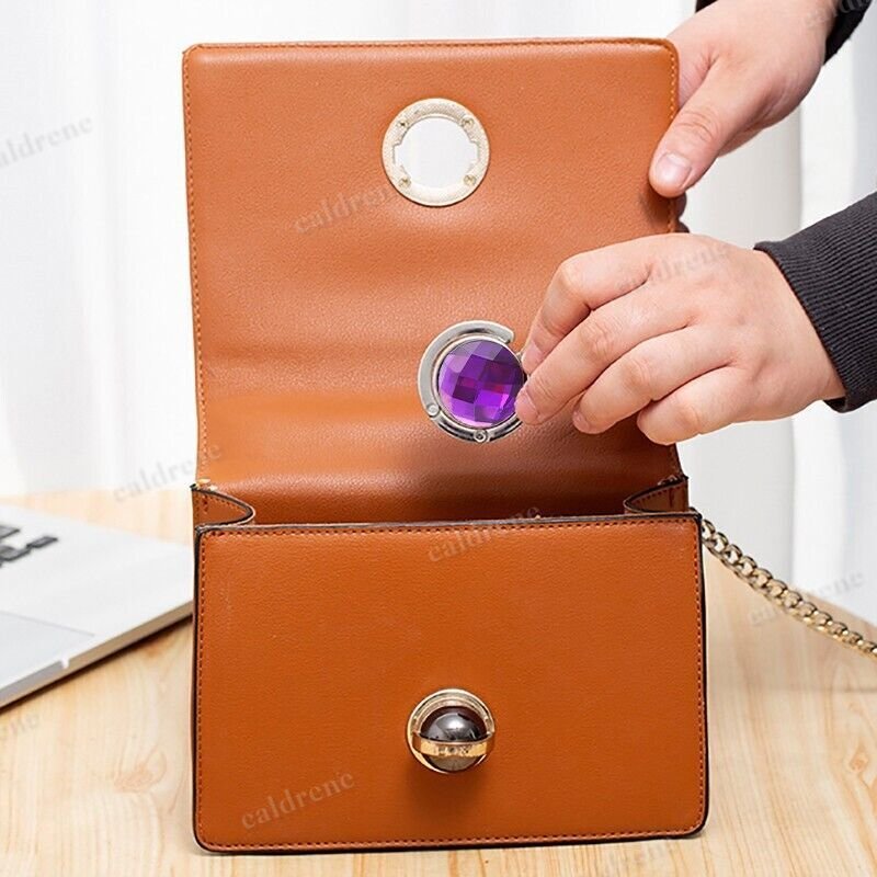 Portable Alloy Folding Table Hanger Foldable Purse Bag Holder Handbag Hook AU – view 3