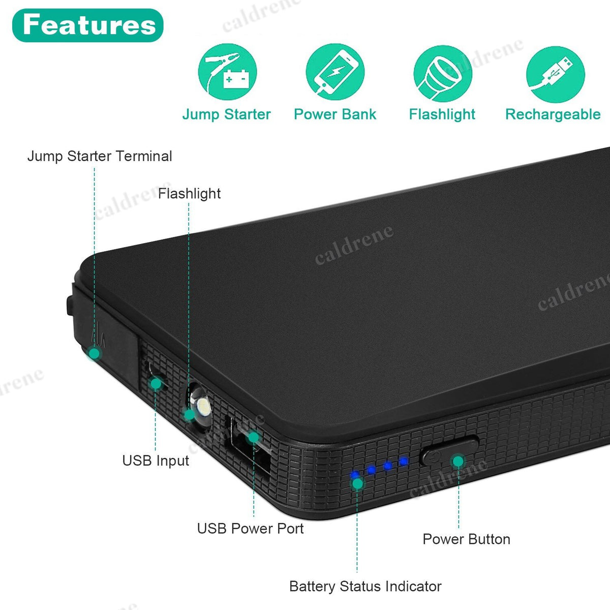 Portable Car Jump Starter and Power Bank – view 4