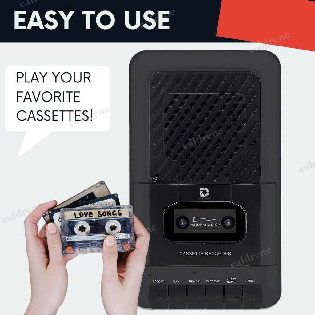 Portable Cassette Player and Tape Recorder with Mic – view 2