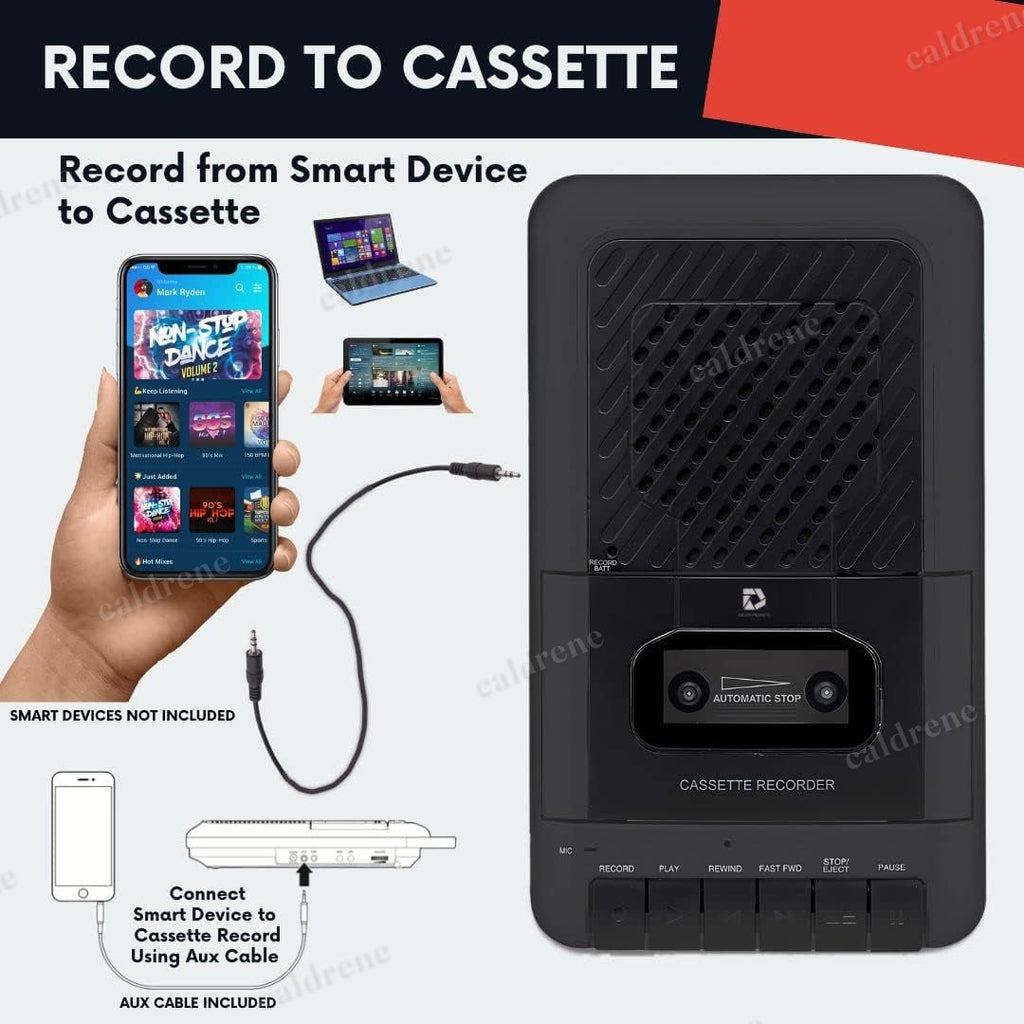 Portable Cassette Player and Tape Recorder with Mic – view 4