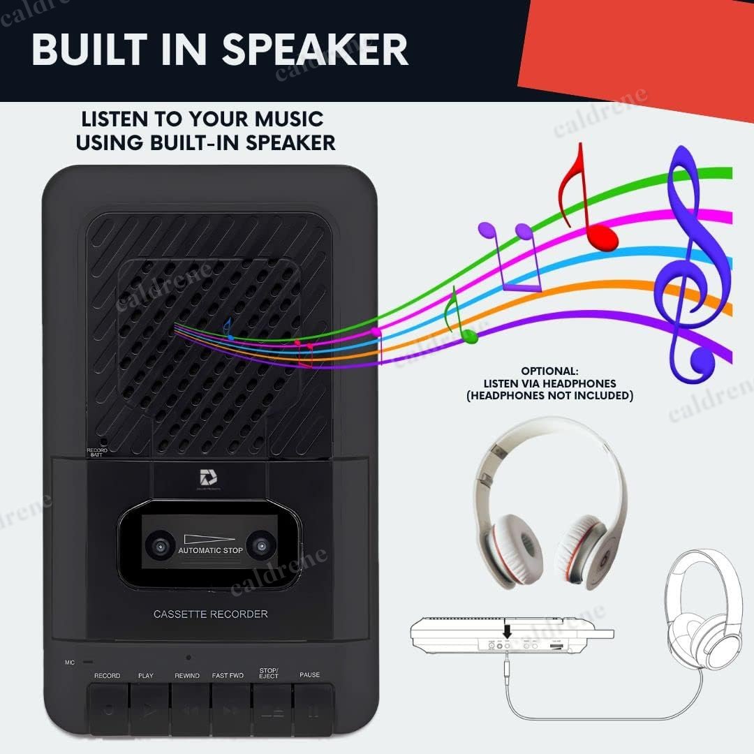 Portable Cassette Player and Tape Recorder with Mic – view 5