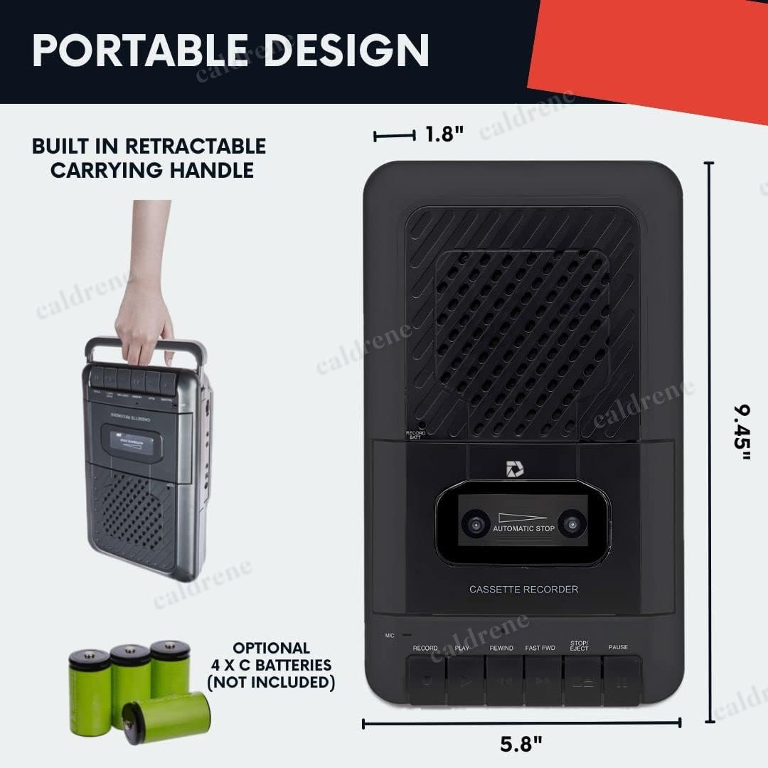 Portable Cassette Player and Tape Recorder with Mic – view 6