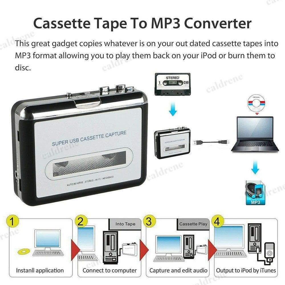 Portable Cassette to MP3 Converter Player – view 3